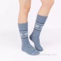 Innen warme, gemütliche, verschwommene, weiche Strick -Slipper -Socken